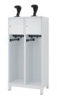 C+P Feuerwehrspind Youngster 2 Abteile je 400 mm lichtgrau 800 x 500 x 1530 mm