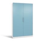 C+P Flügeltürenschrank Asisto fürs Büro horizontblau 1200 x 435 x 1980 mm