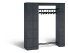 C+P Garderobefächerschrank Serie 8070 H 1950 x B 2100 x T 480 mm anthrazit