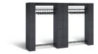 C+P Garderobefächerschrank Serie 8070 1950 x 2840 x 480 mm anthrazit