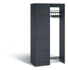 C+P Garderobe Serie 8070 1 Fächerschrank anthrazit 960 x 480 x 1950 mm