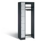 C+P Garderobe Serie 8070 inklusive Kleiderbügel anthrazitgrau 740 x 480 x 1950 mm