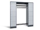 C+P Garderobenfächerschrank Serie 8070 1950 x 1870 x 480 mm anthrazit weißaluminium