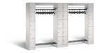 C+P Garderobefächerschrank Serie 8070 1950 x 2840 x 480 mm in lichtgrau