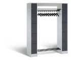 C+P Garderobe freistehend Serie 8070 grau anthrazit 1430 x 480 x 1950 mm
