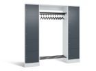 C+P Garderobenfächerschrank Serie 8070 1950 x 1870 x 480 mm lichtgrau anthrazit