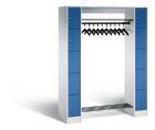 C+P Freistehende Garderobe Serie 8070 enzianblau 1430 x 480 x 1950 mm