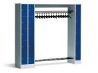 C+P Garderobefächerschrank Serie 8070 1950 x 2100 x 480 mm lichtgrau enzianblau