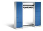 C+P Garderobenfächerschrank Serie 8070 1950 x 1870 x 480 mm lichtgrau enzianblau