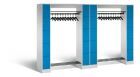 C+P Garderobefächerschrank Serie 8070 1950 x 2840 x 480 mm lichtgrau lichtblau