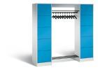 C+P Garderobenfächerschrank Serie 8070 1950 x 1870 x 480 mm lichtgrau lichtblau