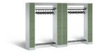 C+P Garderobefächerschrank Serie 8070 1950 x 2840 x 480 mm lichtgrau resedagrün