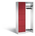 C+P Garderobe Serie 8070 1 Fächerschrank rubinrot 960 x 480 x 1950 mm