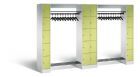 C+P Garderobefächerschrank Serie 8070 1950 x 2840 x 480 mm lichtgrau viridingrün