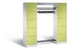 C+P Garderobenfächerschrank Serie 8070 1950 x 1870 x 480 mm lichtgrau viridingrün