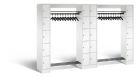 C+P Garderobefächerschrank Serie 8070 1950 x 2840 x 480 mm in weiß
