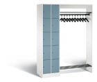 C+P Garderobenfächerschrank Serie 8070 1950 x 1410 x 480 mm weiß horizontblau