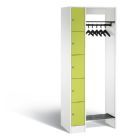 C+P Garderobe Serie 8070 1 Schrank und 5 Fächer viridingrün 740 x 480 x 1950 mm