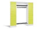C+P Garderobefächerschrank Serie 8070 1950 x 1870 x 480 mm weiß viridingrün