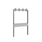 C+P Garderobenbank 2 seitig für Feuchtraum schwarzgrau grau 1000 x 1650 mm
