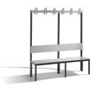 C+P Garderobenbank einseitig für Feuchtraum HPL grau 1500 x 407 x 1650 mm