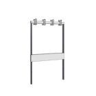 C+P Garderobenbank 2 seitig für Feuchtraum schwarzgrau weiß 1000 x 1650 mm