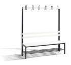 C+P Garderobenbank 1 seitig Sitzfläche reinweiß 1500 x 400 x 1650 mm