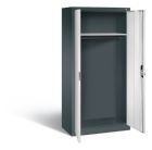 C+P Garderobenschrank Acurado mit Doppeltür hellgrau 930 x 500 x 1950 mm