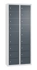 C+P Kleingefachschrank 18 Fächer 1130 x 460 x 200 mm lichtgrau anthrazit