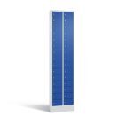 C+P Kleingefachschrank 30 Fächer 1950 x 460 x 200 mm lichtgrau enzianblau