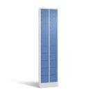 C+P Kleingefachschrank 20 Fächer 1950 x 460 x 200 mm lichtgrau fernblau