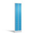 C+P Kleingefachschrank Serie 8170 30 Fächer 1950 x 460 x 200 mm lichtgrau lichtblau