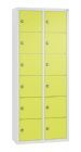 C+P Kleingefachschrank 12 schmale Fächer viridingrün grau 460 x 200 x 1130 mm