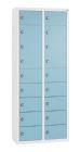 C+P Kleingefachschrank 18 Fächer 1130 x 460 x 200 mm weiß horizontblau