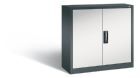 C+P Magazinschrank 57 Lagerkästen Türen in lichtgrau 1000 x 420 x 1000 mm