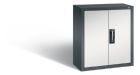 C+P Magazinschrank mit Kästen dunkelgrau hellgrau 700 x 300 x 830 mm