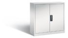 C+P Magazinschrank mit Lagerkästen und Stahltüren lichtgrau 1000 x 420 x 1000 mm