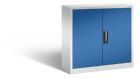 C+P Magazinschrank mit Ergo Lock lichtgrau enzianblau 1000 x 420 x 1000 mm
