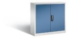 C+P Magazinschrank mit 2 Flügeltüren fernblau 1000 x 1000 x 420 mm
