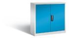 C+P Magazinschrank mit 2 Flügeltüren lichtblau 1000 x 1000 x 420 mm