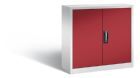 C+P Magazinschrank 57 Lagerkästen 2 Türen in rubinrot 1000 x 420 x 1000 mm