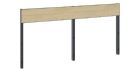 C+P Rückenlehne für Umkleidebank schwarzgrau eiche HPL 1500 x 796 mm