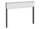 C+P Rückenlehne 1-seitig für Umkleidebank schwarzgrau weiß 1000 x 796 mm
