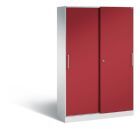C+P Schiebetürenschrank Asisto 1980 x 1200 x 435 mm lichtgrau rubinrot