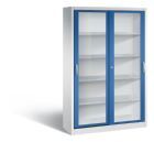 C+P Werkzeug Schiebetürenschrank Acurado 2000 H 1950 mm lichtgrau enzianblau