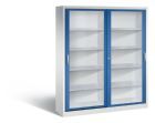 C+P Schiebetürenschrank Acurado 2000 H 1950 mm lichtgrau enzianblau