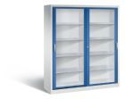 C+P Schiebetürenschrank Acurado 2000 1950 x 1600 x 500 mm lichtgrau enzianblau