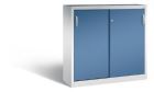 C+P Schiebetürenschrank Acurado 2000 2 Fachböden fernblau 1200 x 400 x 1200 mm