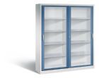 C+P Schiebetürenschrank Acurado 2000 1950 x 1600 x 400 mm lichtgrau fernblau