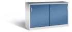 C+P Schiebetürenschrank Acurado mit Mitteltrennwand fernblau 1600 x 500 x 1000 mm